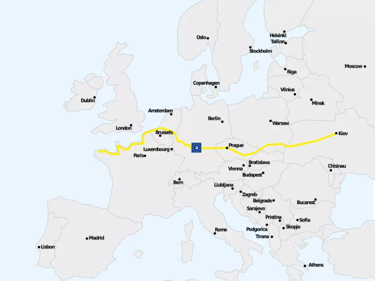 Eine Radroute quer durch Europa