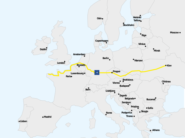 Eine Radroute quer durch Europa